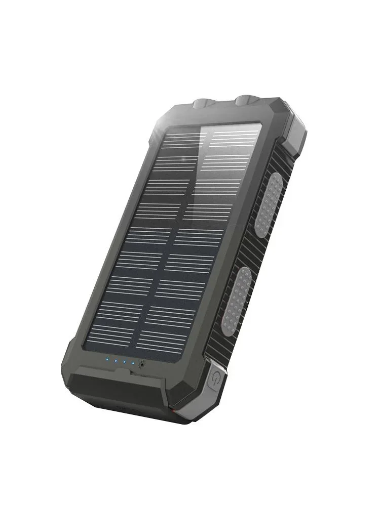 Solar Powerbank mit Taschenlampe und LED Kapazitäts Indikator - 0