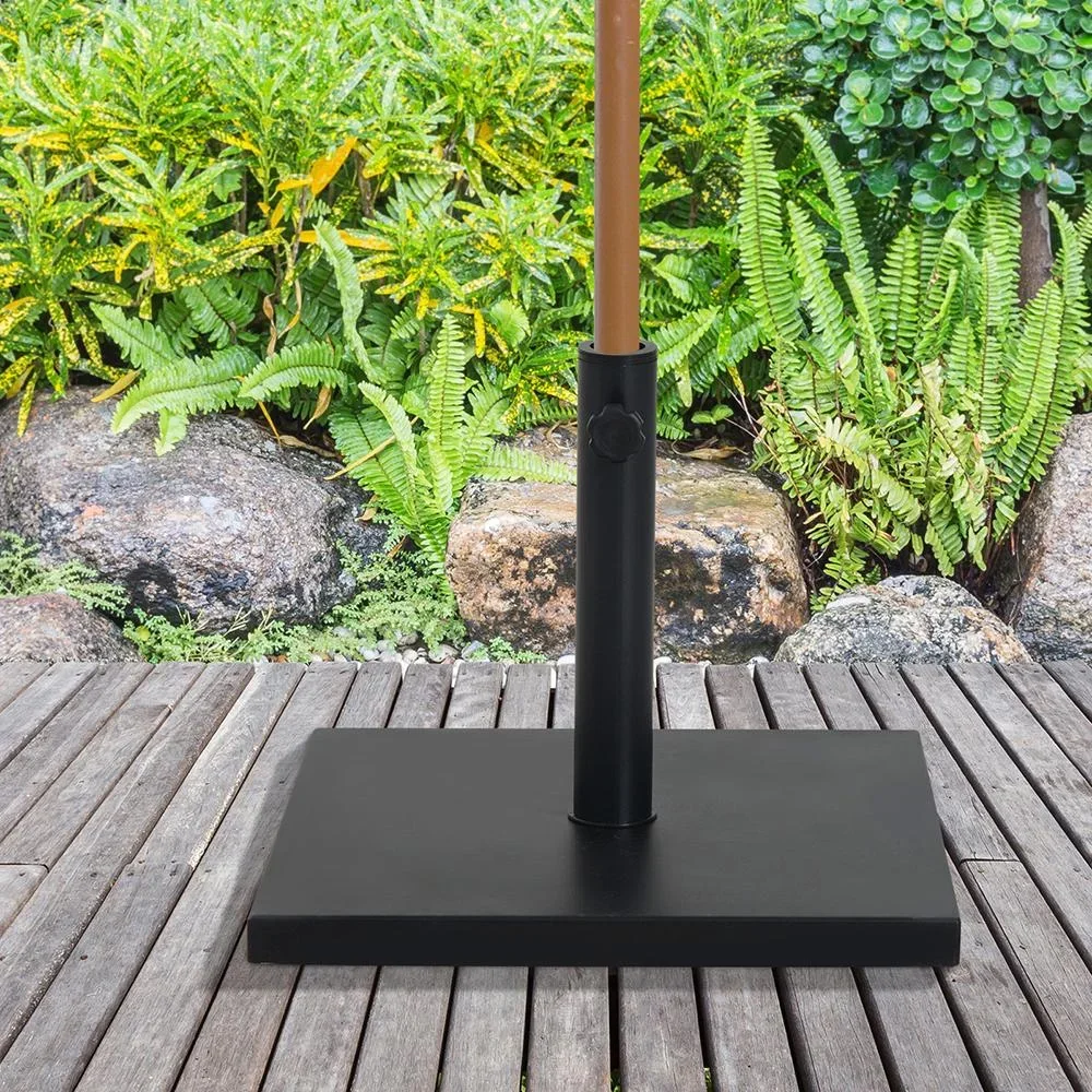 Sonnenschirmständer Schirmständer Schirmhalter Schirmfuß 11kg Ø35/Ø38/Ø48 mm Schwarz 40 x 40 x 43 cm - 1