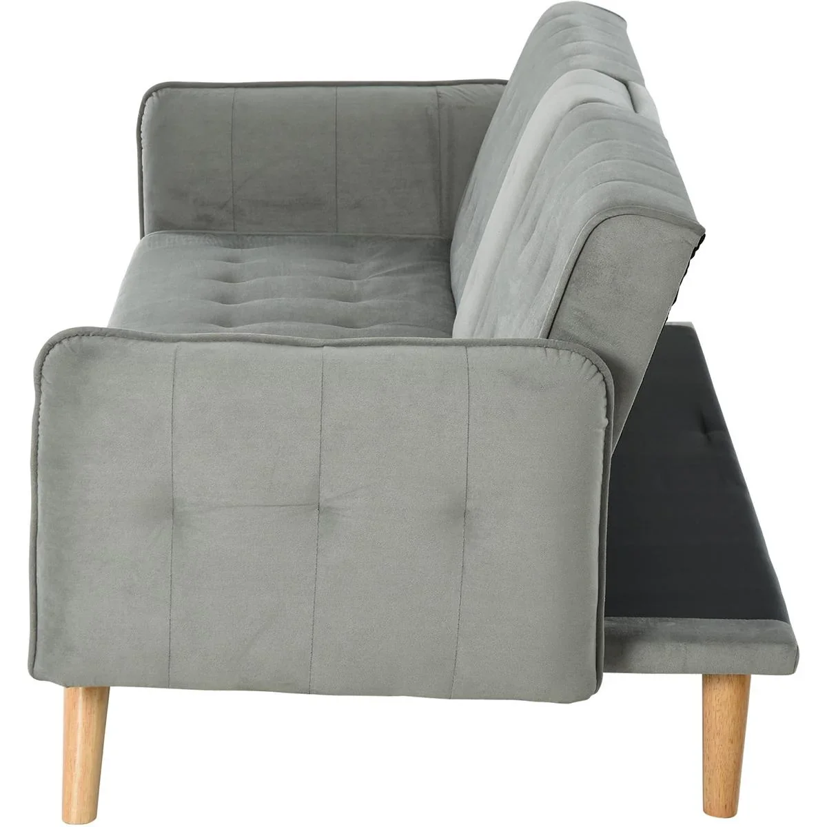 Schlafsofa, Klappsofa, 3-Sitzer Stoffsofa, Chaiselongue, Bettsofa, Sofa mit Schlaffunktion, Sofagarnitur, Verstellbarer - 0