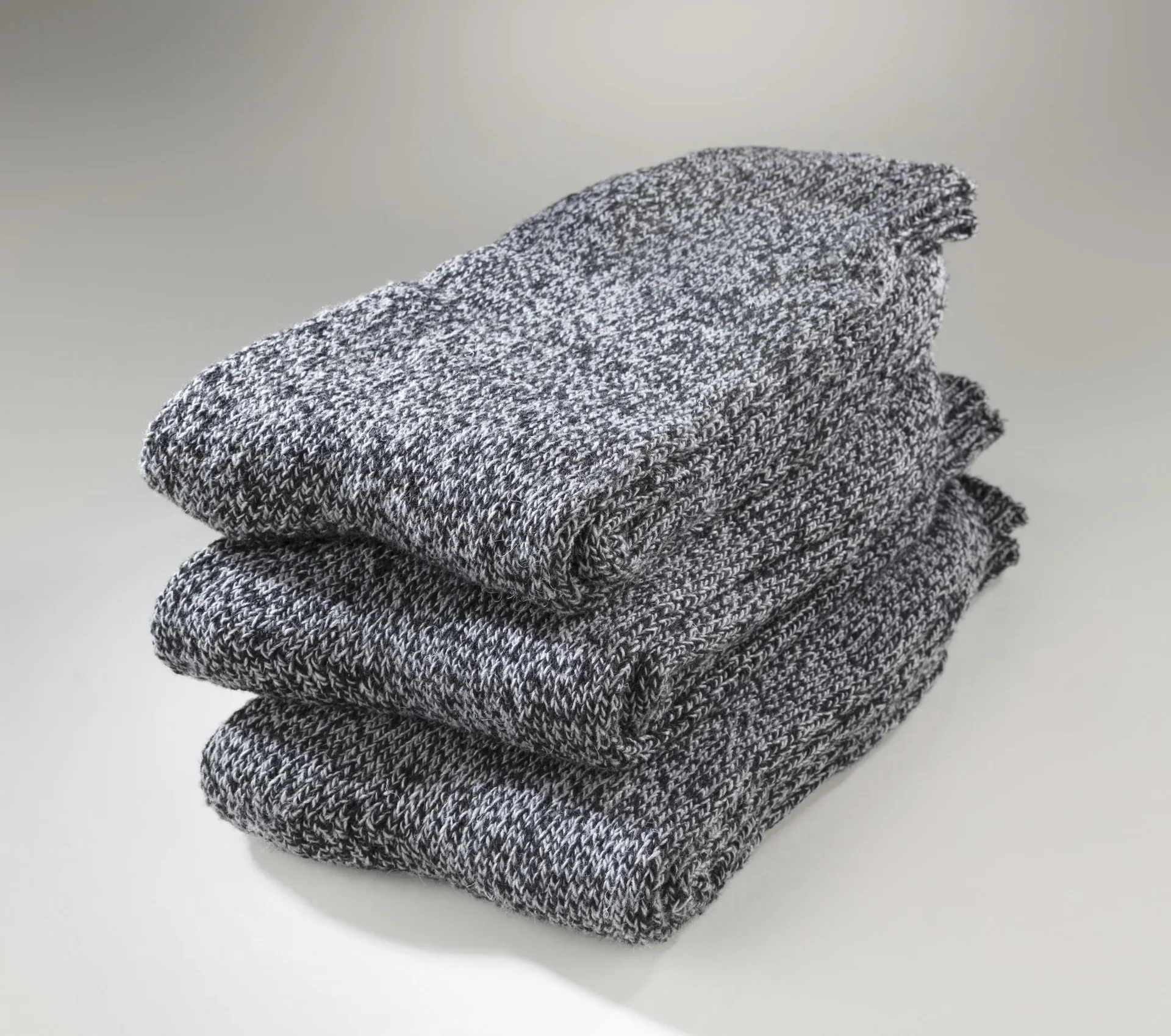 Outdoor Socken im 3er Pack, schwarz meliert, Größe 39/42 - 0