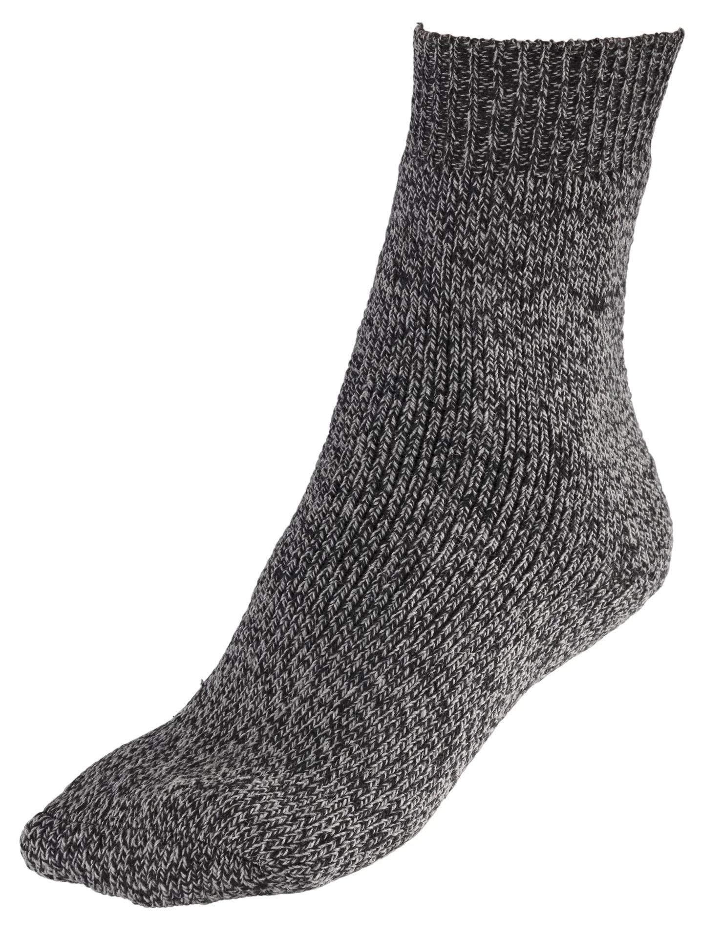 Outdoor Socken im 3er Pack, schwarz meliert, Größe 39/42 - 1