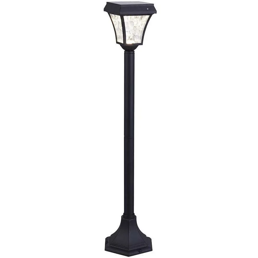 VT-984 Valencia Solar-Gartenpfosten Solar-LED-Lampe - 3 Lichtfarben - 0