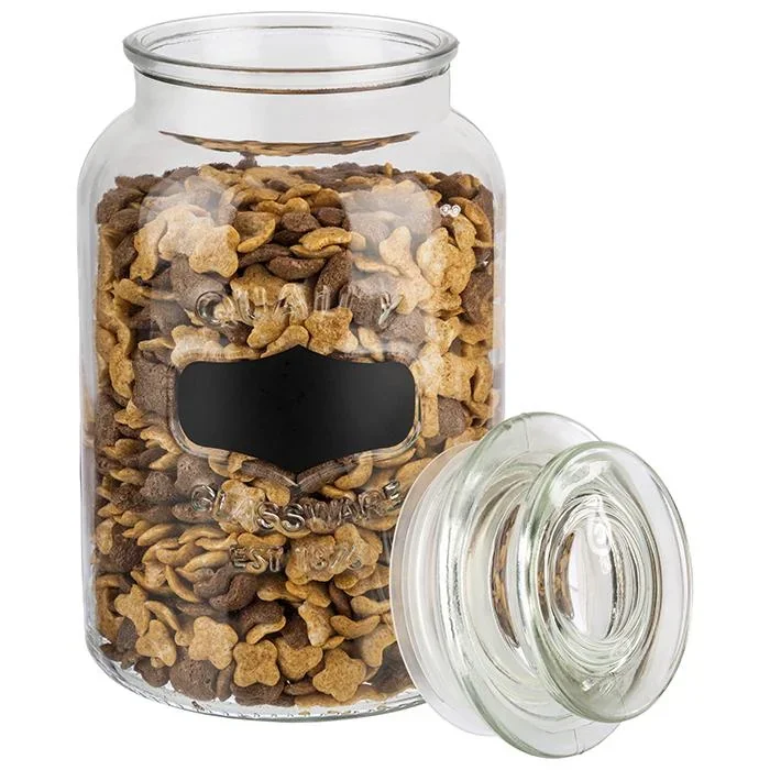 Vorratsglas mit Beschriftungsfeld - Glasbehälter mit 1,5 L - 1