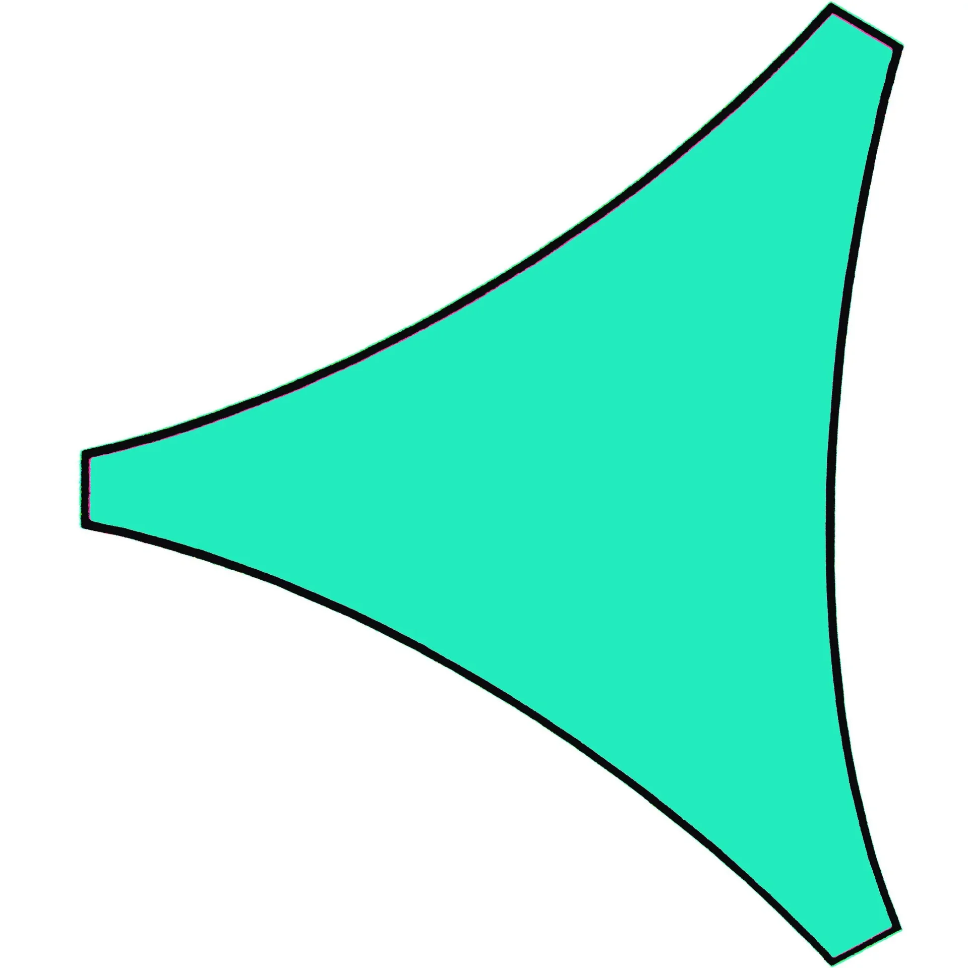 sonnensegel - dreieckig - 5 x 5 x 5 m - himmelblau - 2