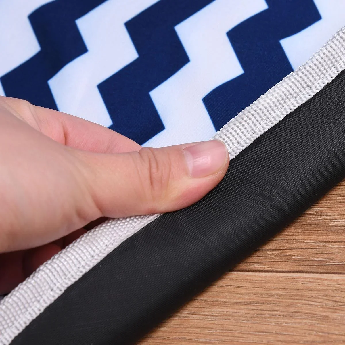 Tipi-Kinderzelt mit Bodenmatte blau, weiß - 0