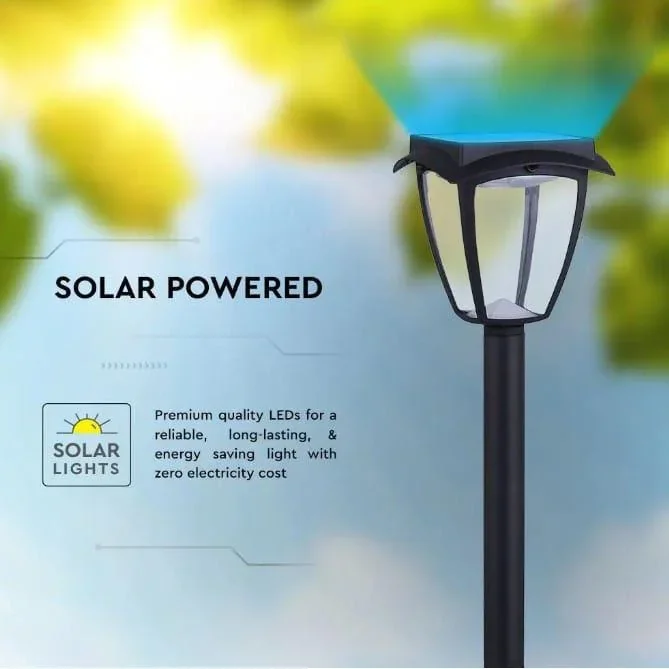 VT-984 Sevilla Solar Gartenpfosten Solar LED Lampe - 2 Lichtfarben - 7