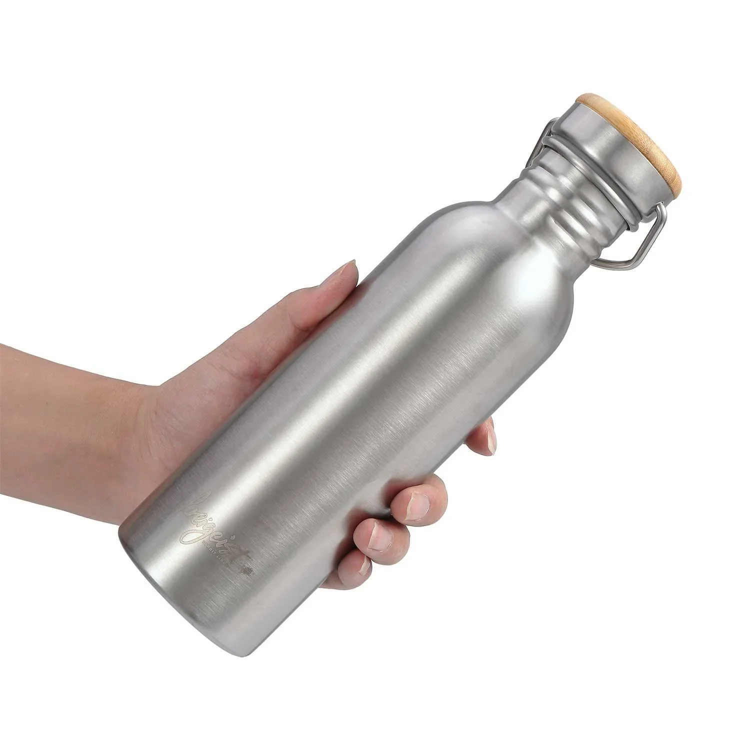 Edelstahlflasche, einwandig, matt - 3