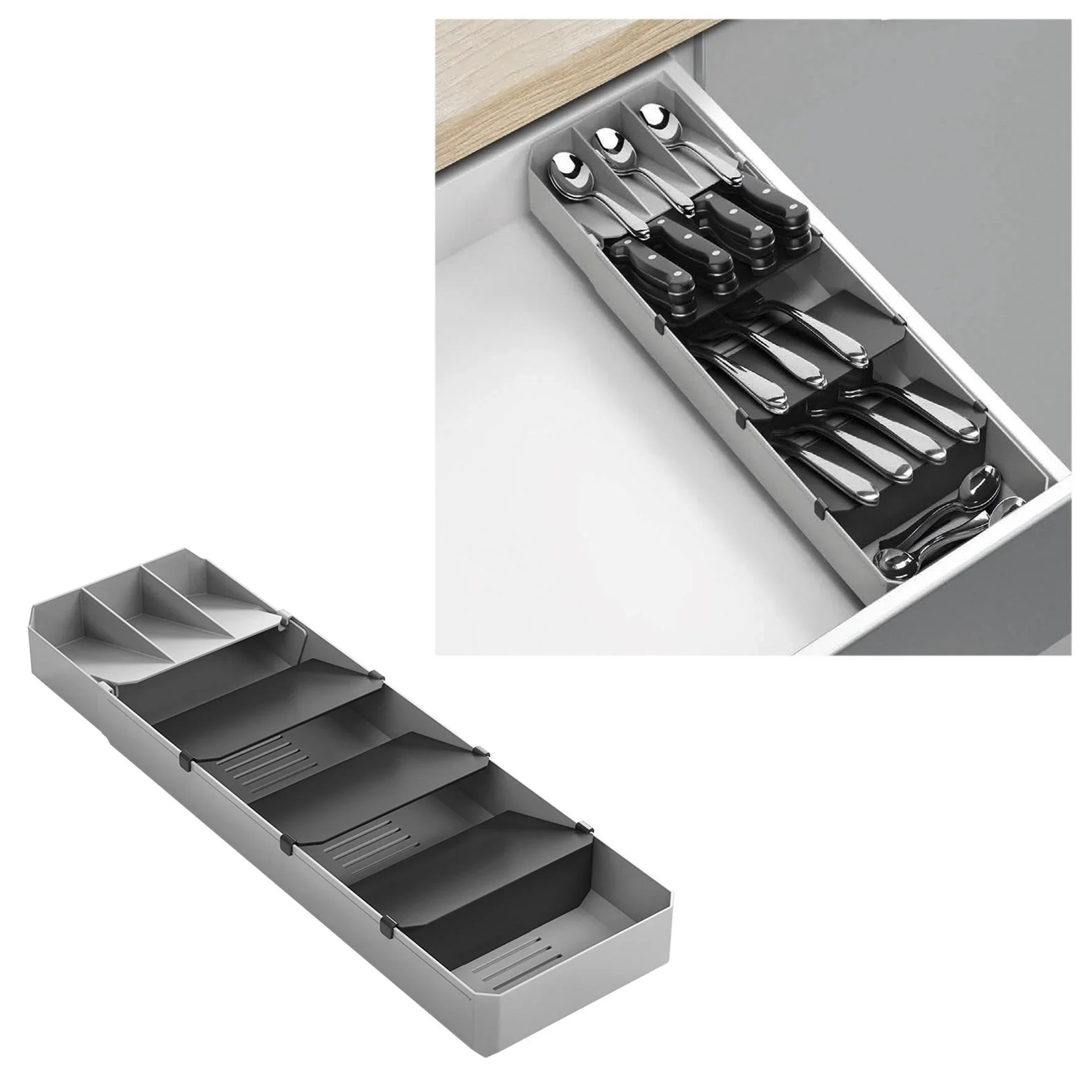 Uni-Fit Besteck-Organizer, ausziehbar - 0