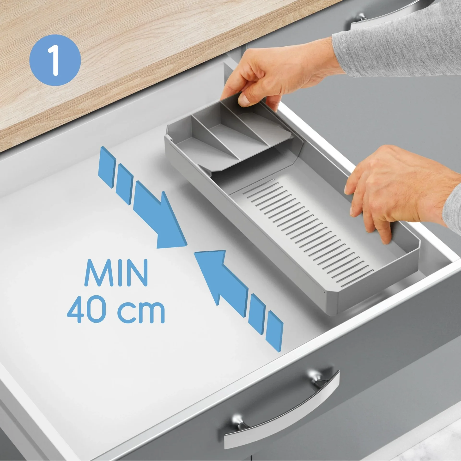 Uni-Fit Besteck-Organizer, ausziehbar - 1