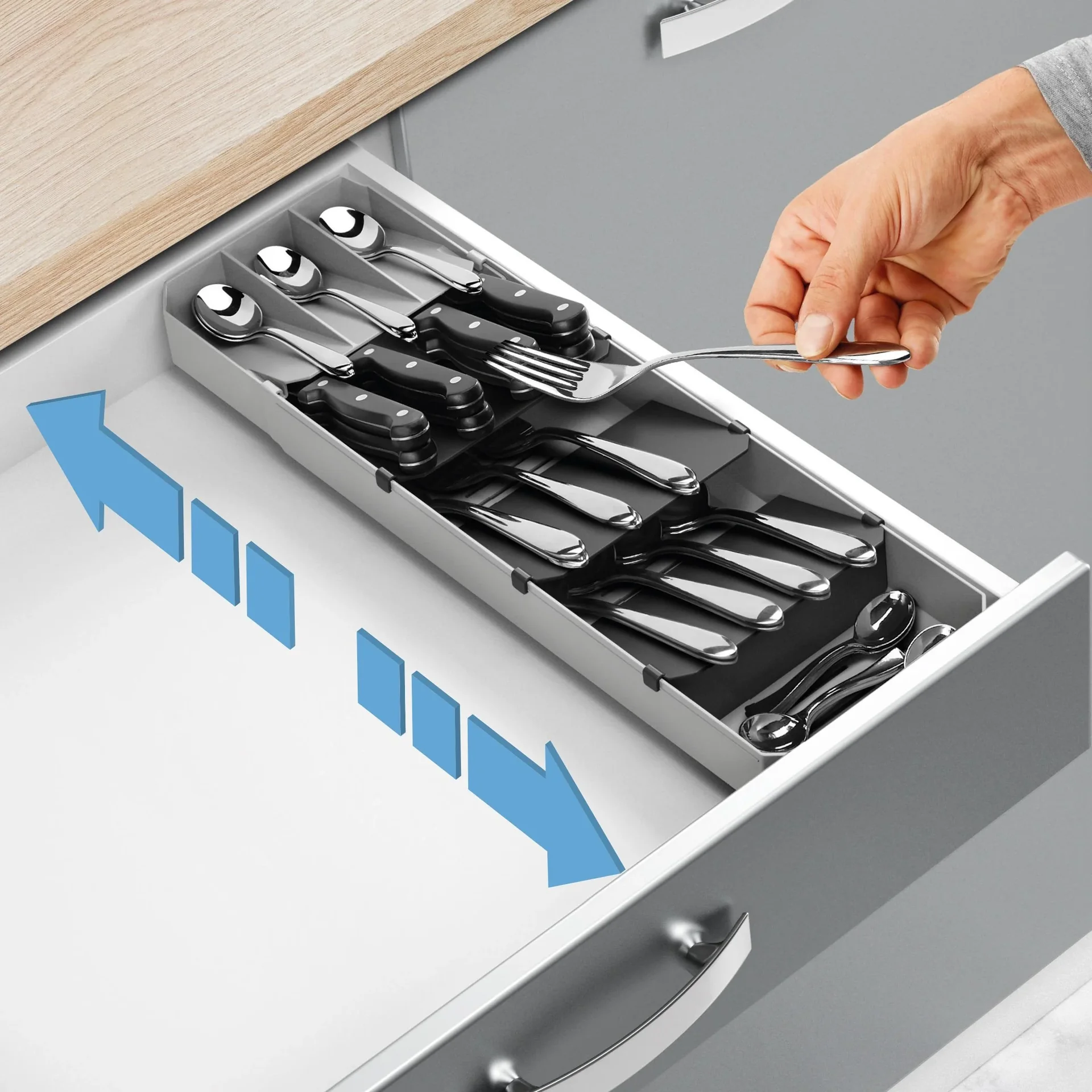Uni-Fit Besteck-Organizer, ausziehbar - 4
