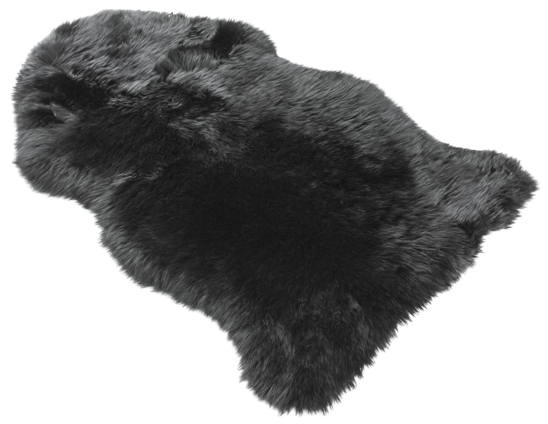 Lammfell in Tierform Blake schwarz 80-90 cm lang - 0