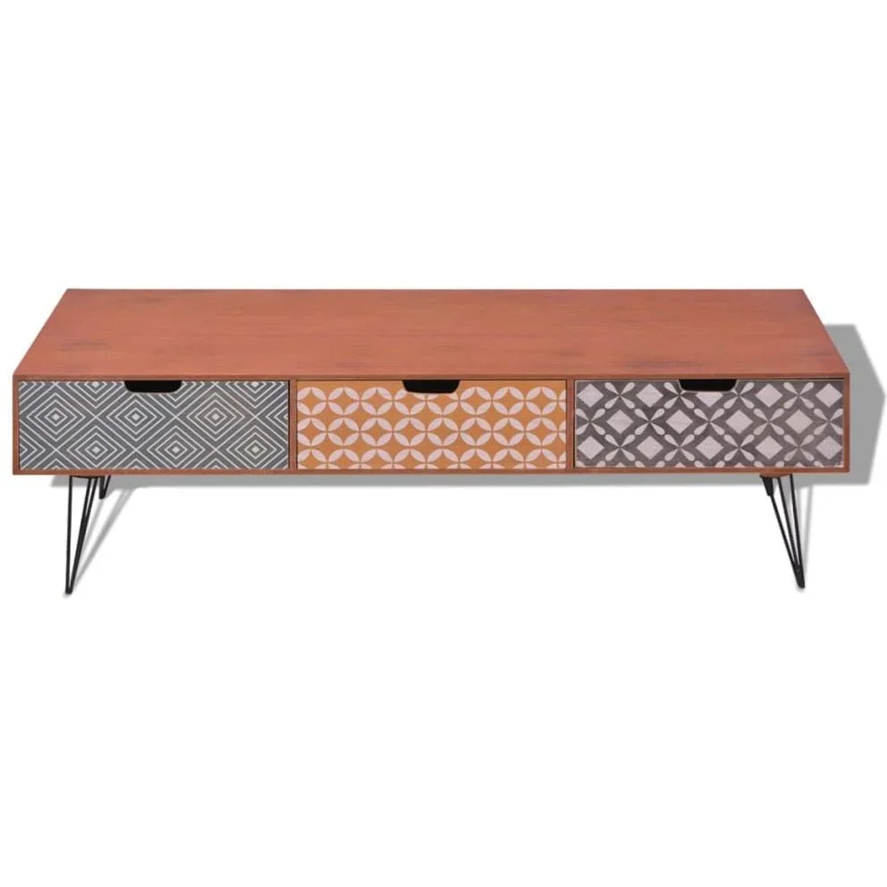 TV-Schrank mit 3 Schubladen 120x40x36 cm braun - 0