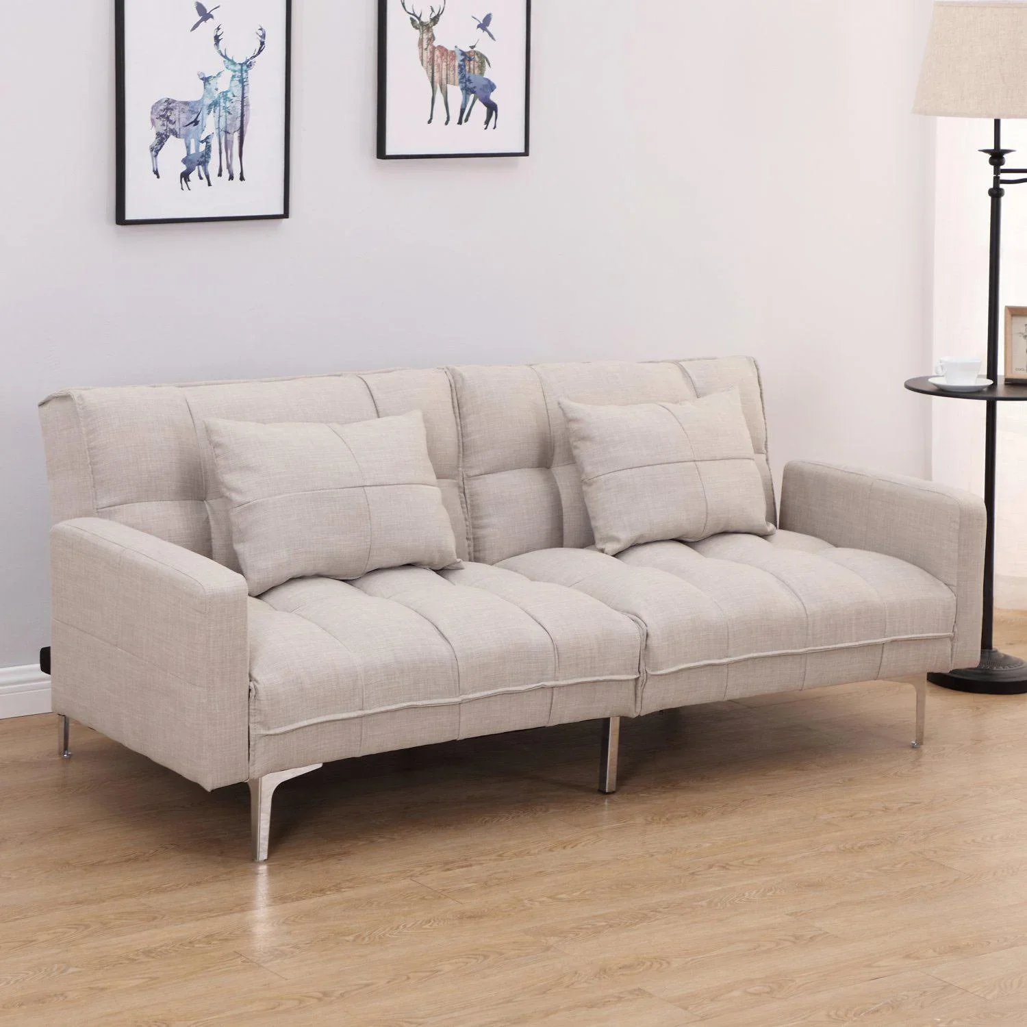Schlafcouch mit Kissen - 5