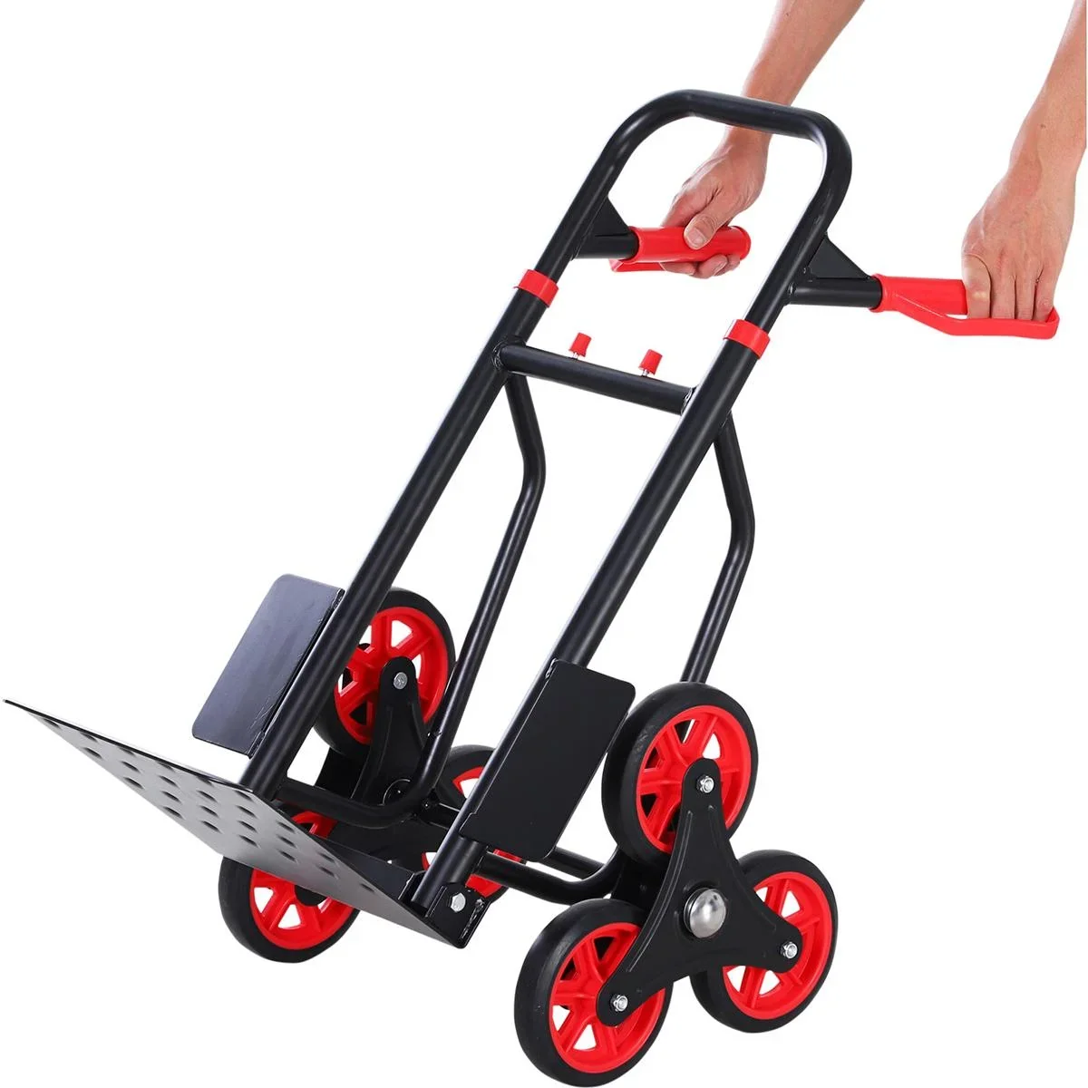 Treppensteiger höhenverstellbar schwarz/rot - 1