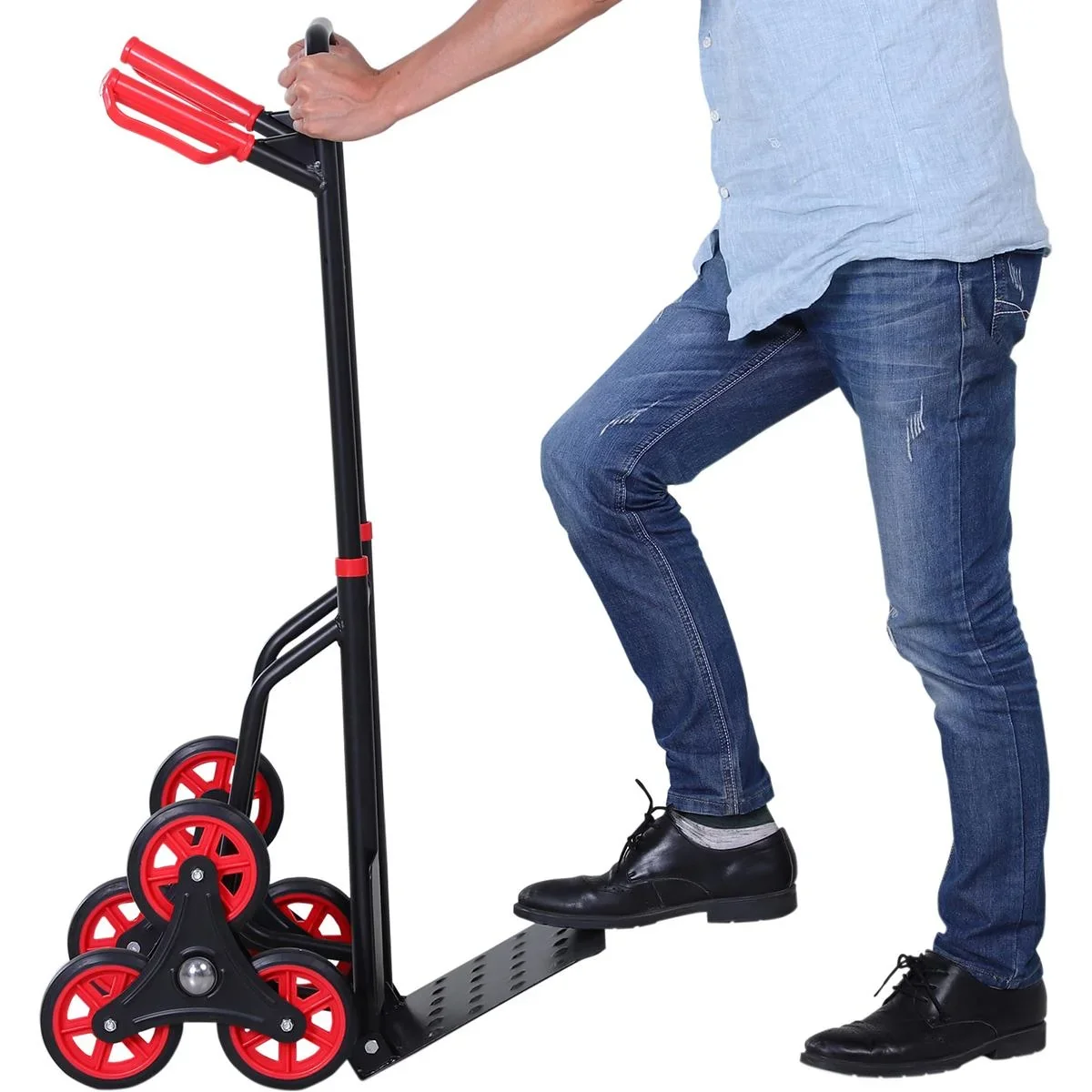 Treppensteiger höhenverstellbar schwarz/rot - 5