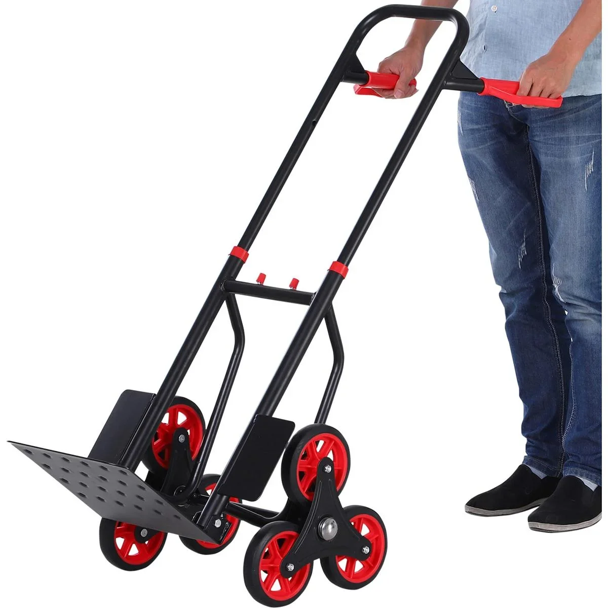 Treppensteiger höhenverstellbar schwarz/rot - 8