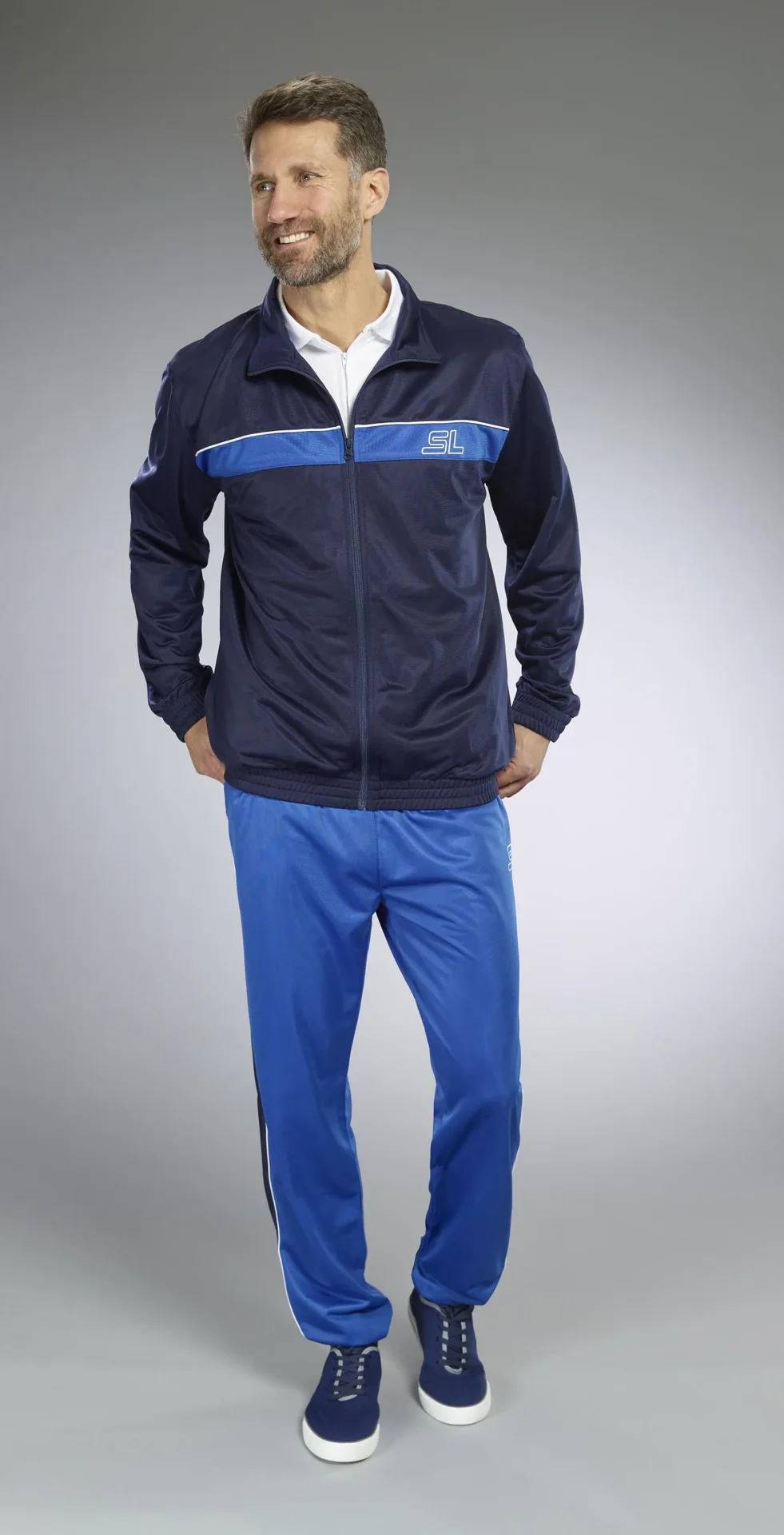 Poloshirt mit Reißverschluss, weiß. Gr. M - 6