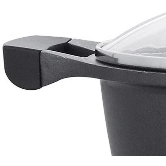 Suppenauflauf aus Marmor - Mit Glasdeckel schwarz - 40 CM - 1