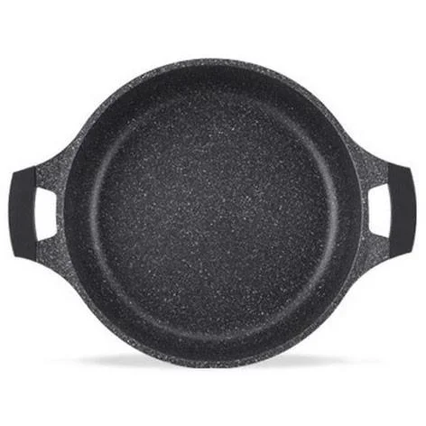Suppenauflauf aus Marmor - Mit Glasdeckel schwarz - 40 CM - 2