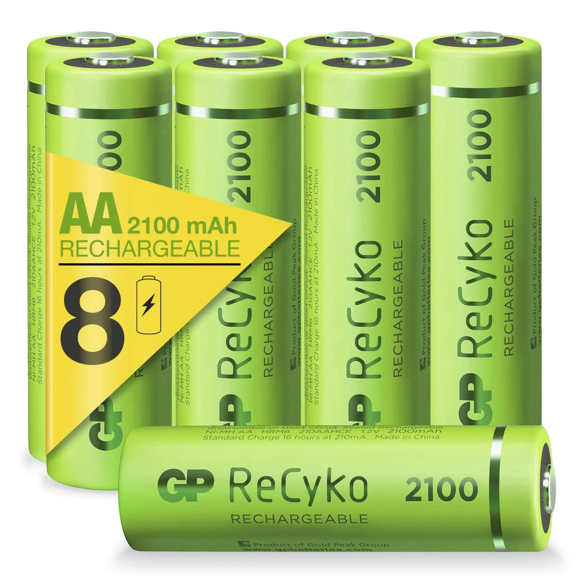 ReCyko Mignon (AA) NiMH Akkus mit 2100 mAh, 1,2V - 8 Stück - 1
