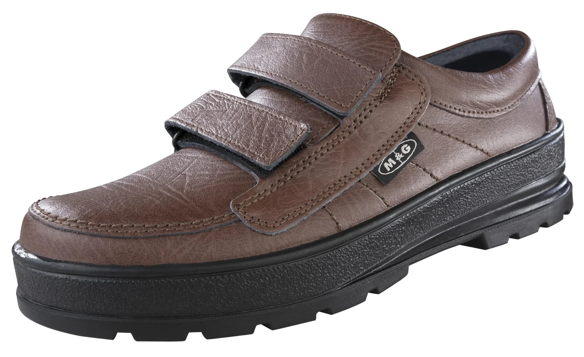 Freizeit- u. Wanderschuh mit Klettverschluss, Farbe braun, Gr. 42 - 1