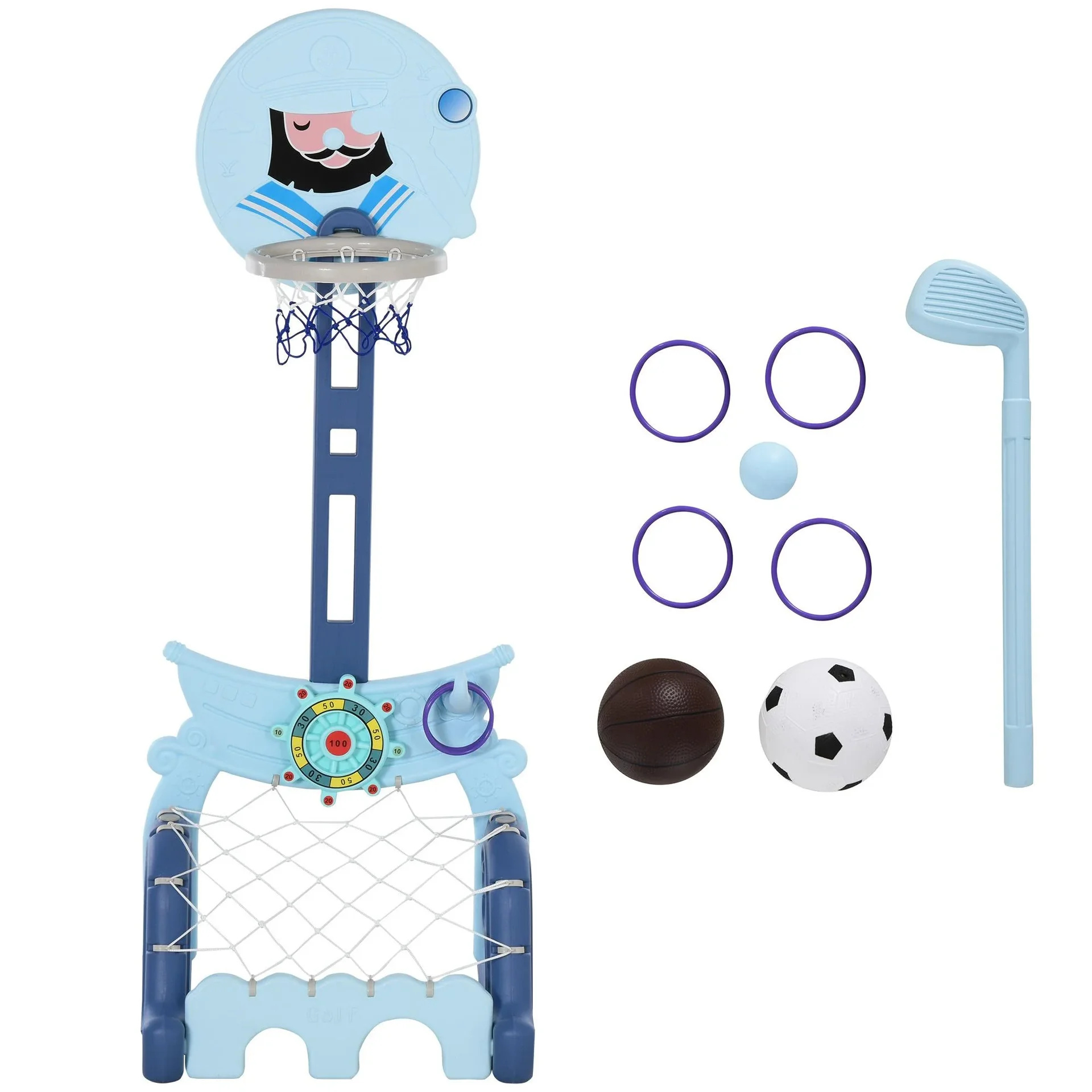 4-in-1 Kinderspielset höhenverstellbar - 4