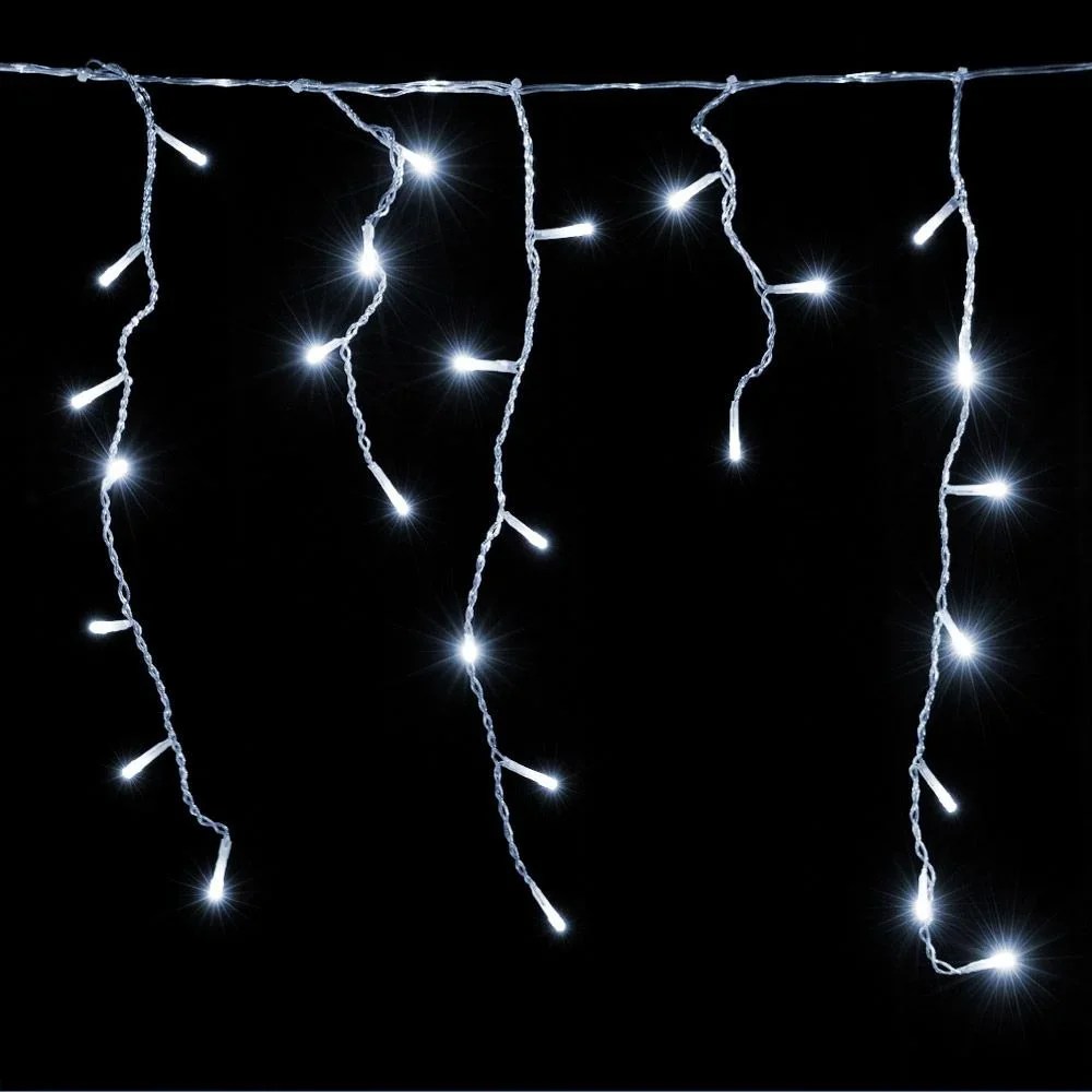 LED-Kette fallender Regen weiß und Fernbedienung - 4