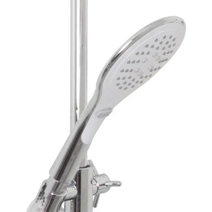 XL Dusch-Set mit Regenbrause und Handbrause - rund - 3 Funktionen - 2