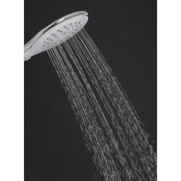 XL Dusch-Set mit Regenbrause und Handbrause - rund - 3 Funktionen - 4