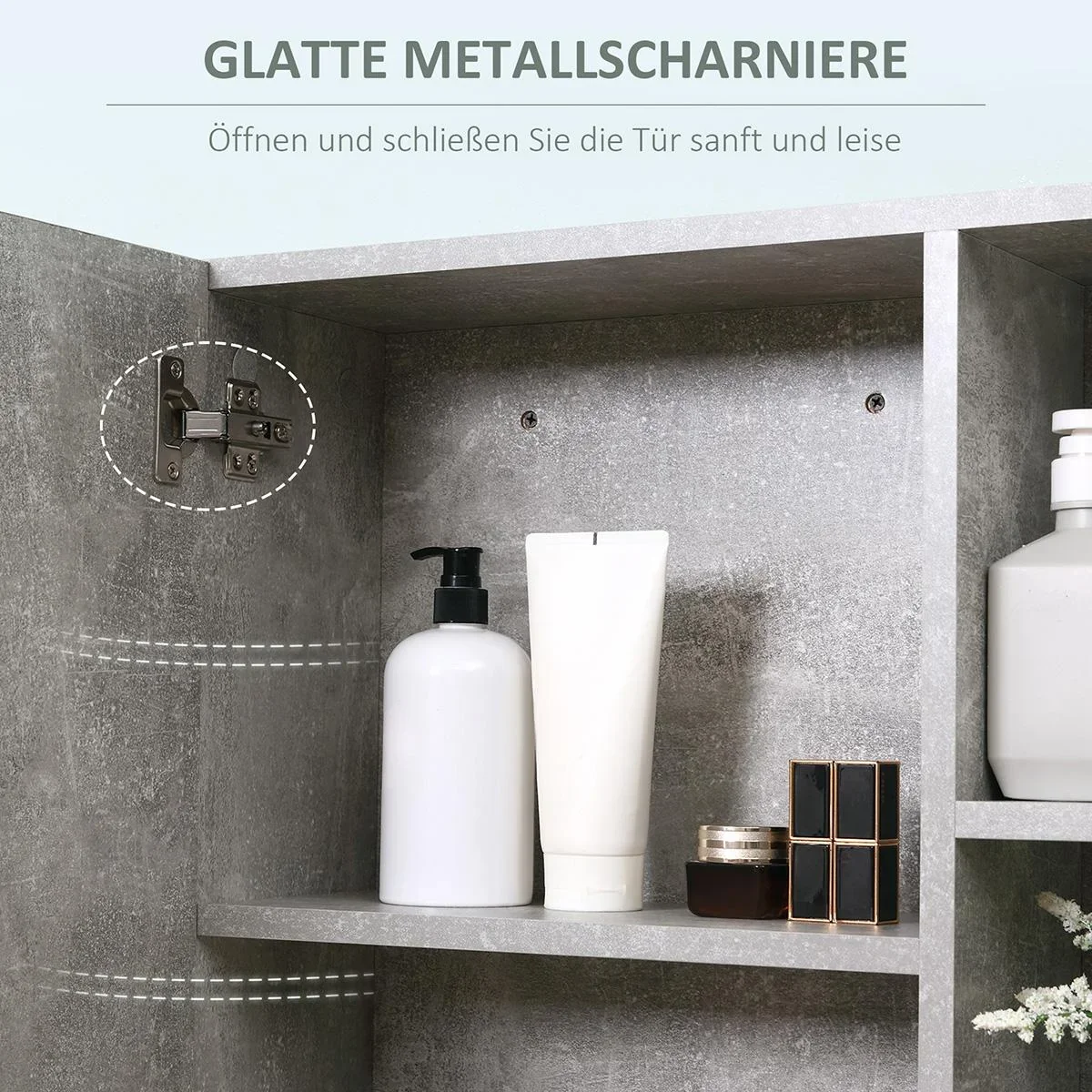 Spiegelschrank 80 cm x 19,8 cm x 64 cm - 1