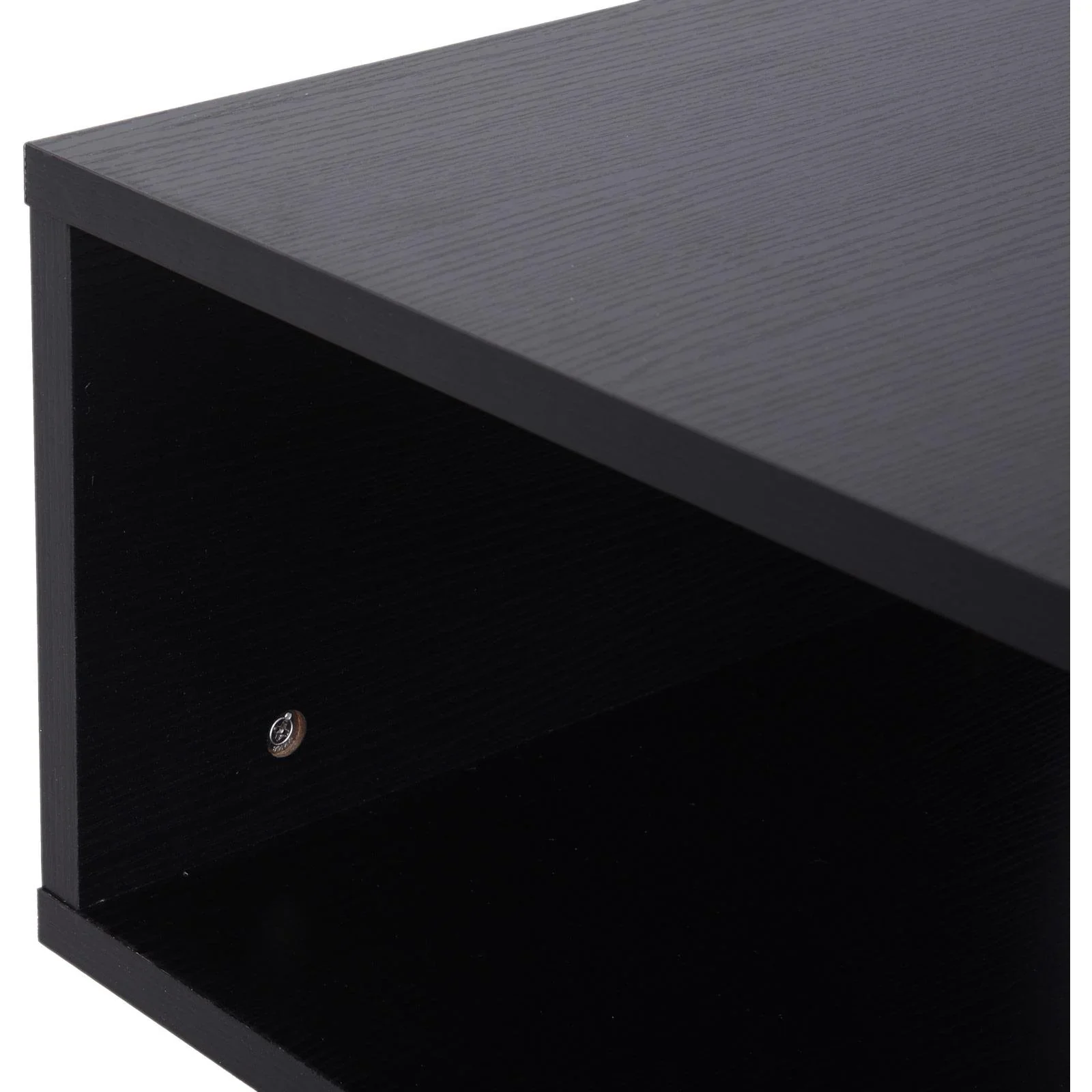 Beistelltisch Couchtisch Sofatisch 3 x Fach Spanplatte + Alulegierung Schwarz 48 x 48 x 48 cm - 3