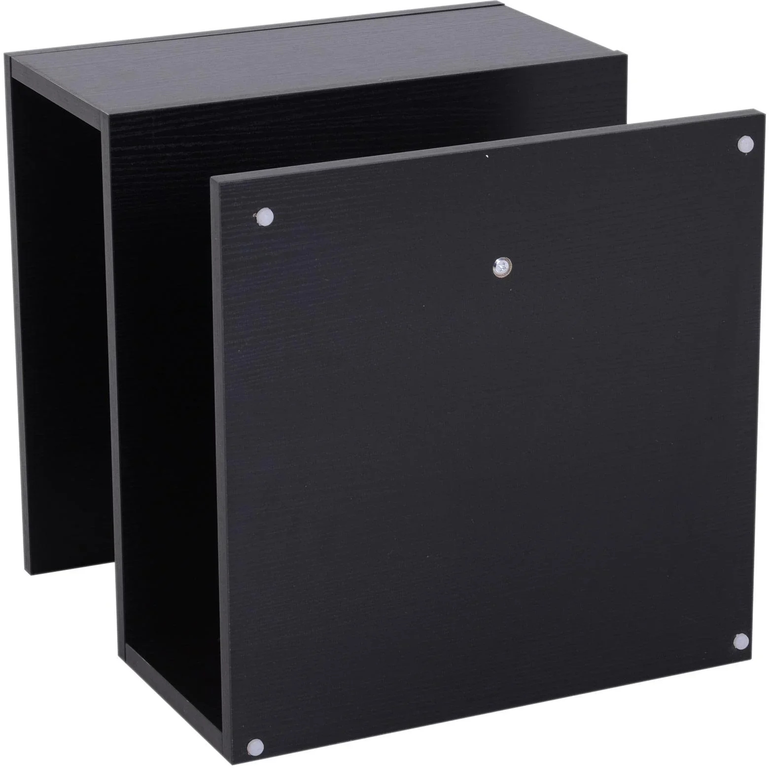 Beistelltisch Couchtisch Sofatisch 3 x Fach Spanplatte + Alulegierung Schwarz 48 x 48 x 48 cm - 5
