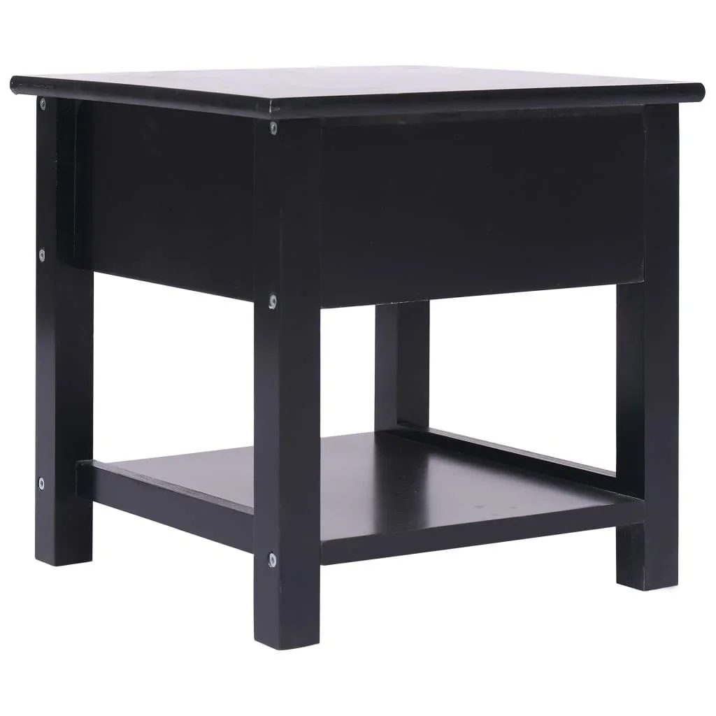 Beistelltisch 40x40x40 cm Paulownia-Holz schwarz - 4