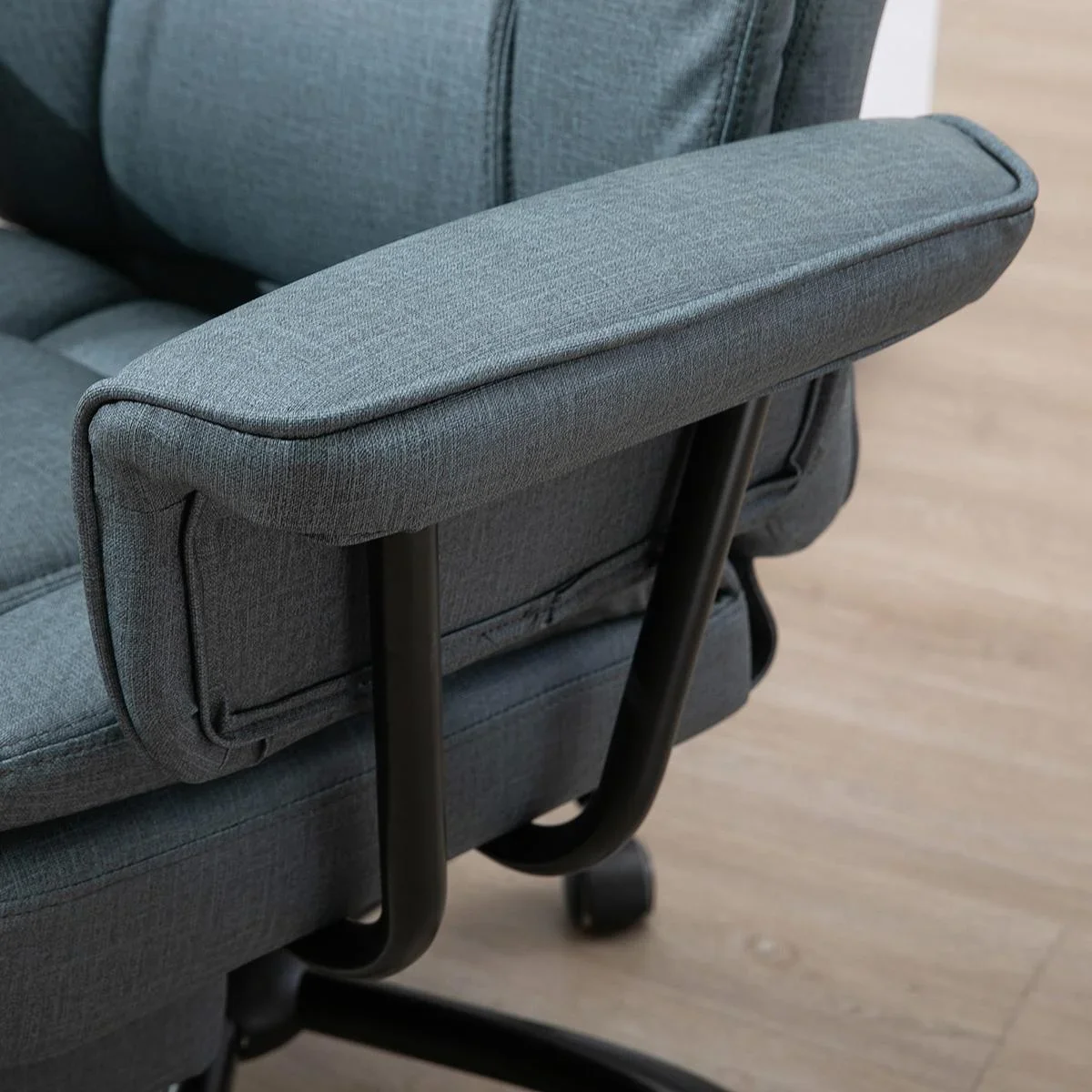 Bürostuhl mit Fußstütze grau - 4