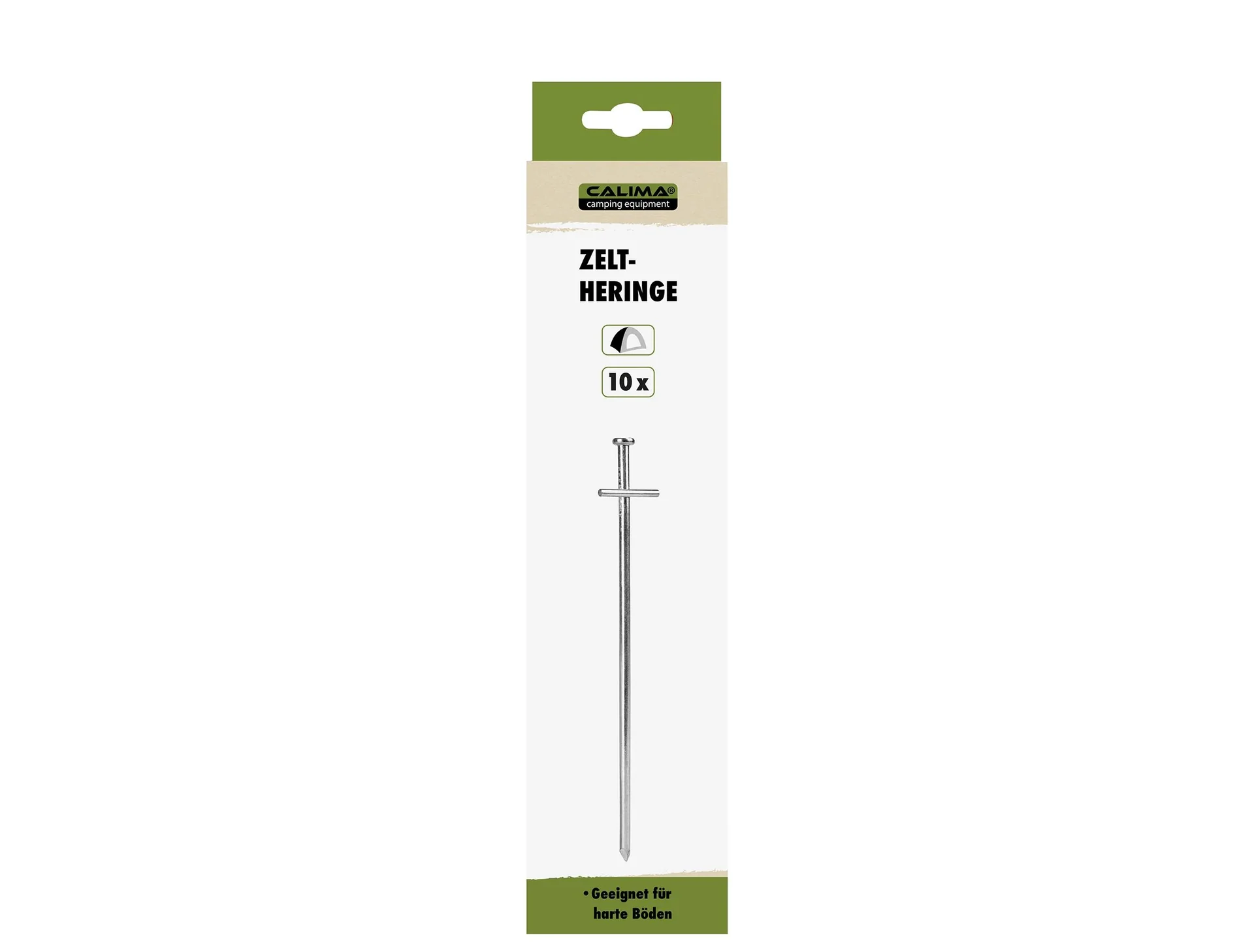 Zeltheringe aus verzinktem Stahl mit Nagelkopf und Quernagel 23cm, 6 mm, 10 Stück - 0