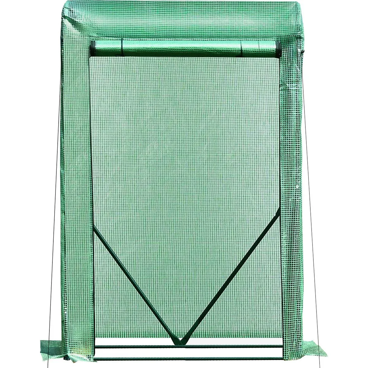Poly-Gewächshaus - Stahl/PE - Grün - 100 x 50 x 150 cm - 3