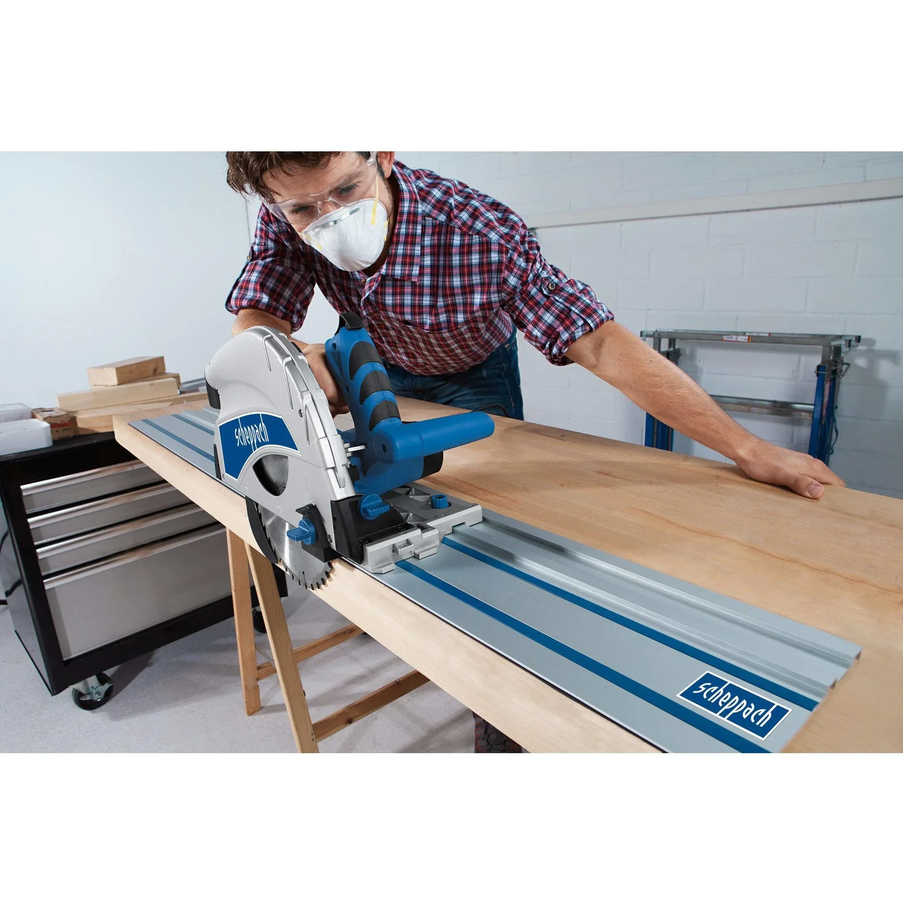 Eintauchschnittsäge PL75 - 210mm, 1600W, Sägeblatt 1x 36T + 1x 72T - 3