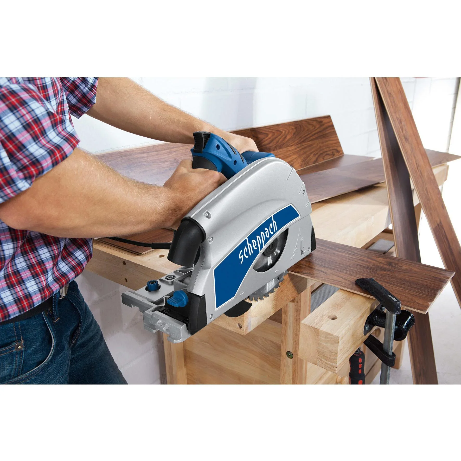 Eintauchschnittsäge PL75 - 210mm, 1600W, Sägeblatt 1x 36T + 1x 72T - 6