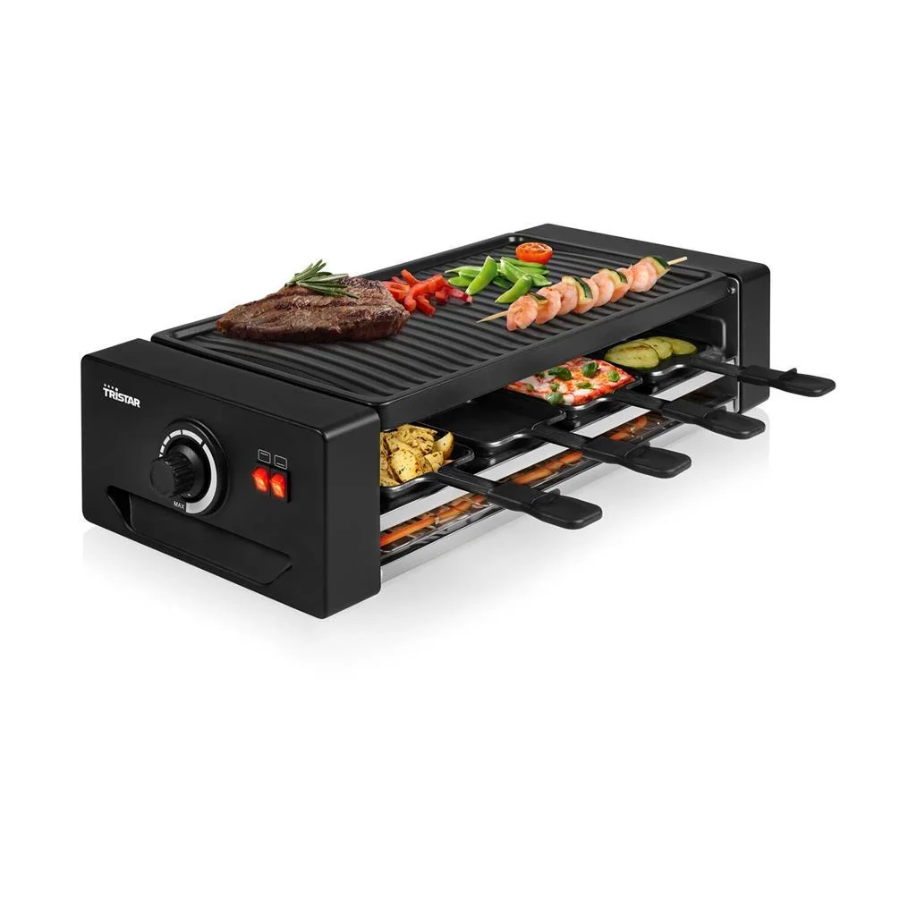 Raclette- und Pizza-Grill 8, inklusive Pizzaschneider, für 8 Personen, 1300 Watt - 0
