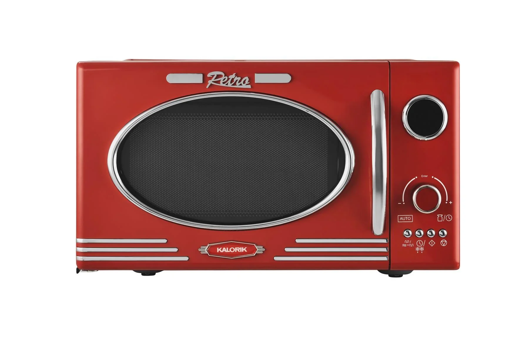 Mikrowelle Retro, rot, 23 L, 1900 W, TKG MW 2500 - 0