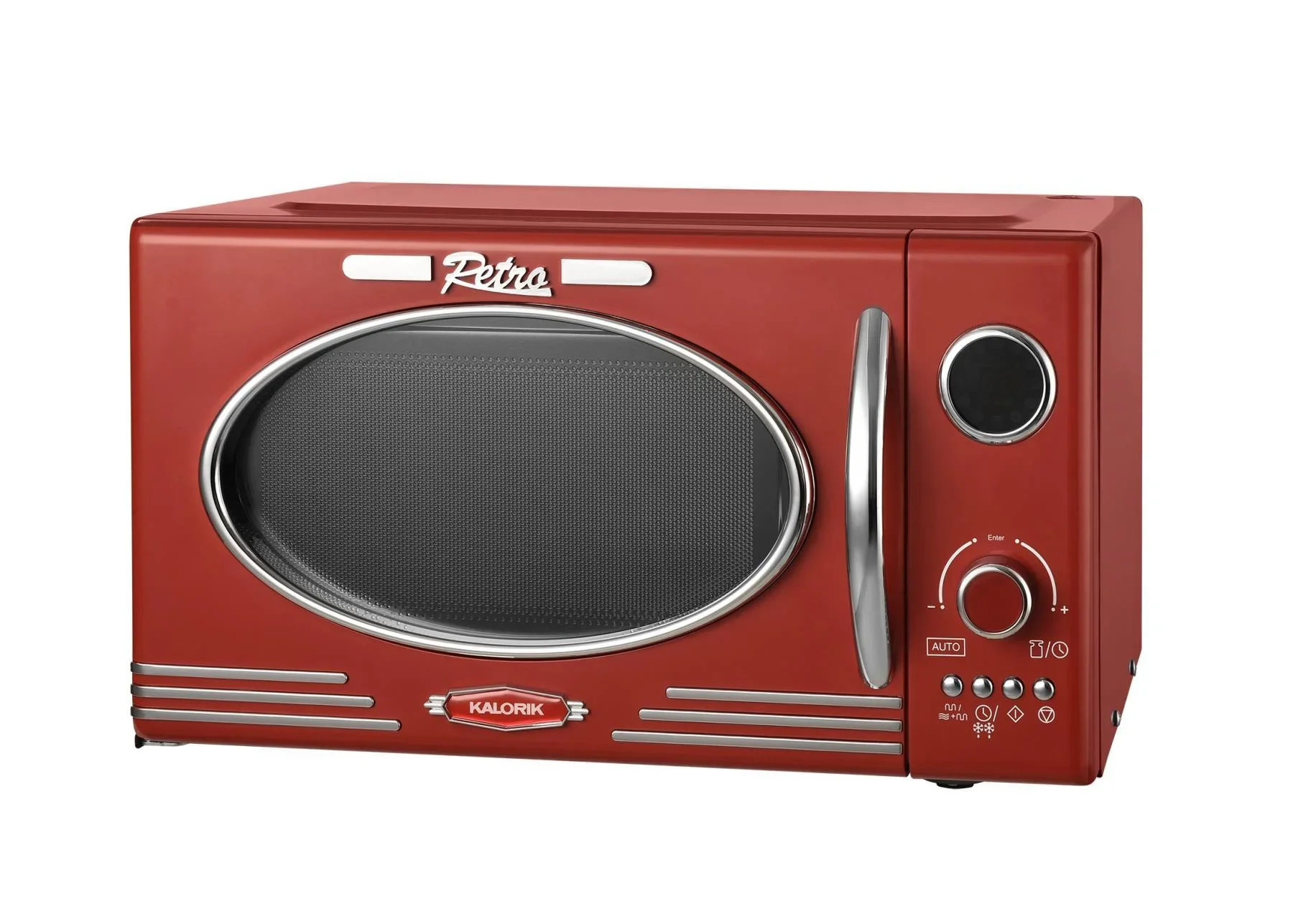 Mikrowelle Retro, rot, 23 L, 1900 W, TKG MW 2500 - 2