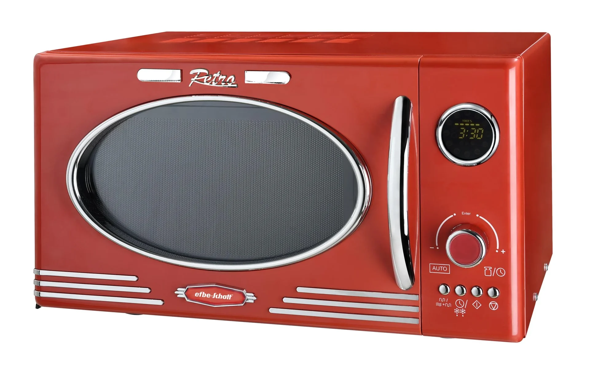 Mikrowelle Retro, rot, 23 L, 1900 W, TKG MW 2500 - 3