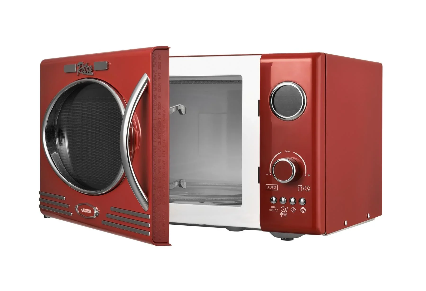 Mikrowelle Retro, rot, 23 L, 1900 W, TKG MW 2500 - 4