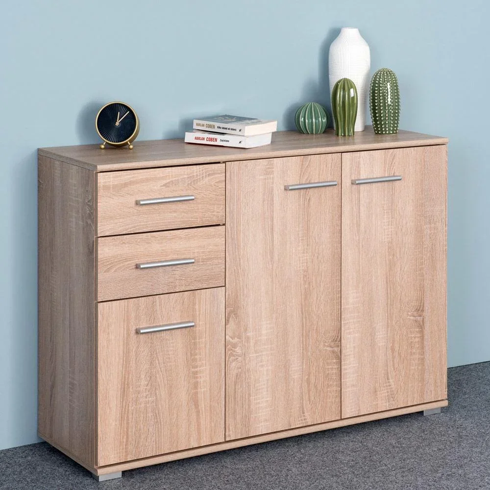 Sideboard / Kommode Eiche mit 3 Türen & 2 Schubladen - 5