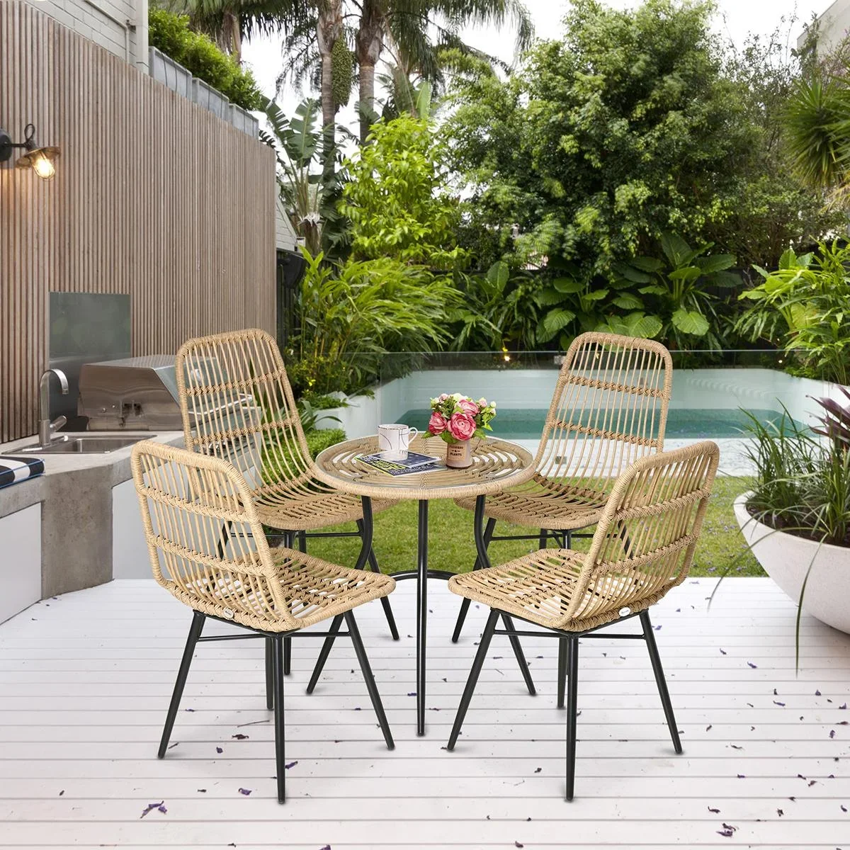 5-tlg. Gartenmöbel-Set aus PE-Rattan - 0