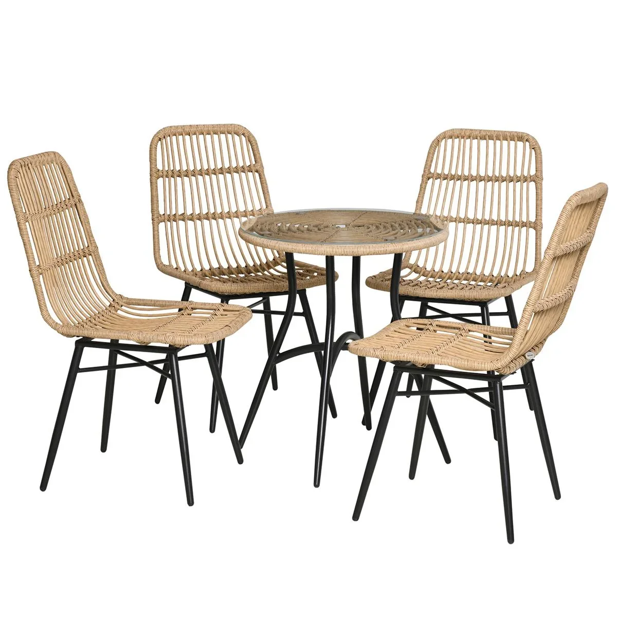 5-tlg. Gartenmöbel-Set aus PE-Rattan - 1