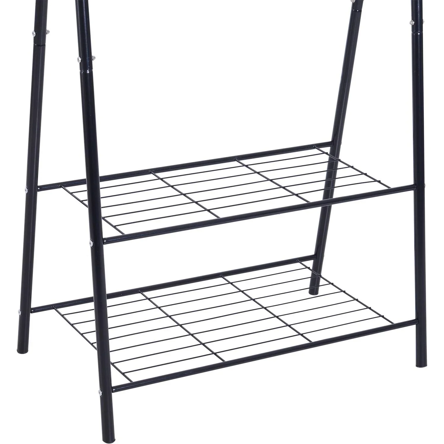 Gaderobenständer Kleiderständer Kleiderstange mit Schuhablage Wäscheständer 100 x 46 x 148 cm - 0
