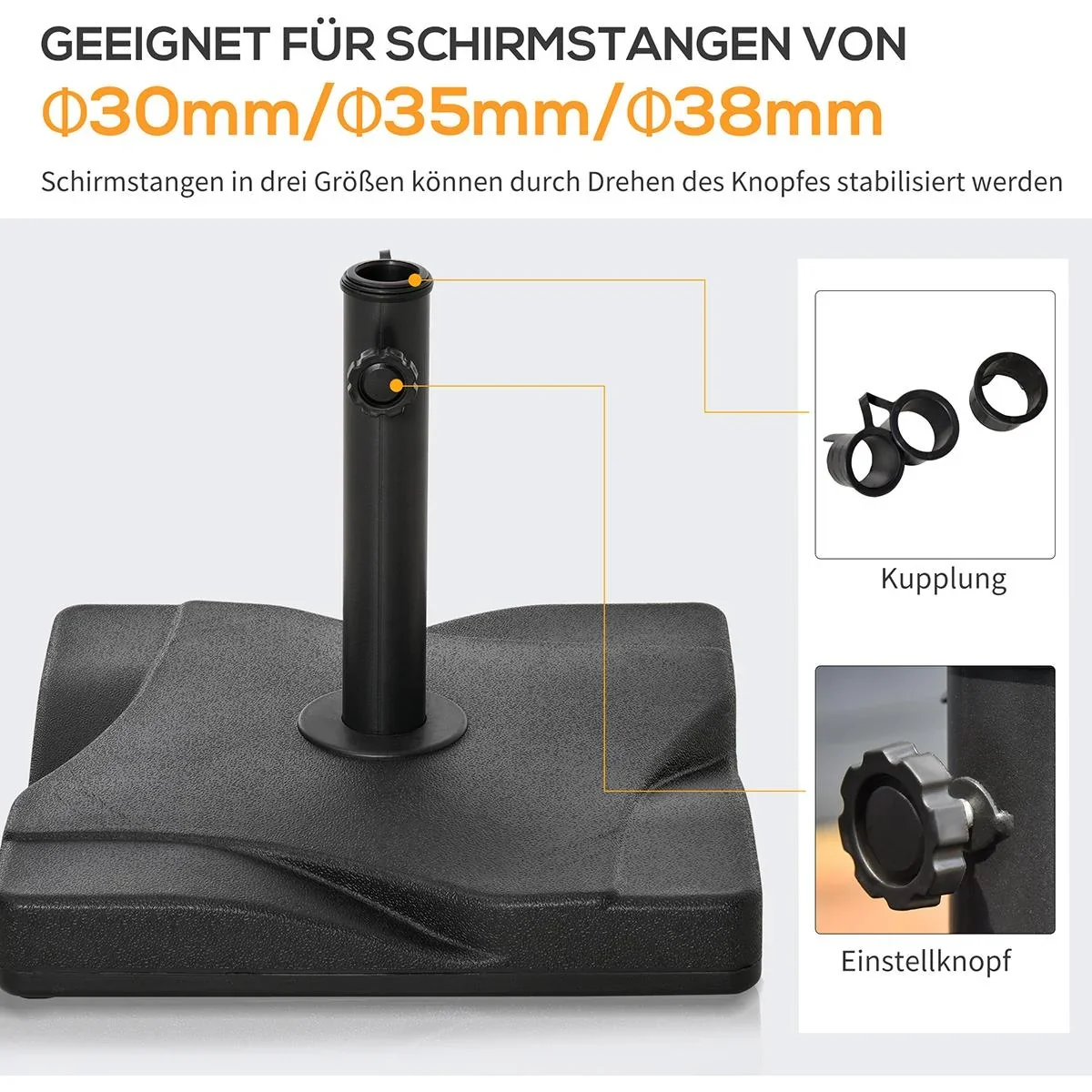 Sonnenschirmständer 20 kg Schirmst - 1