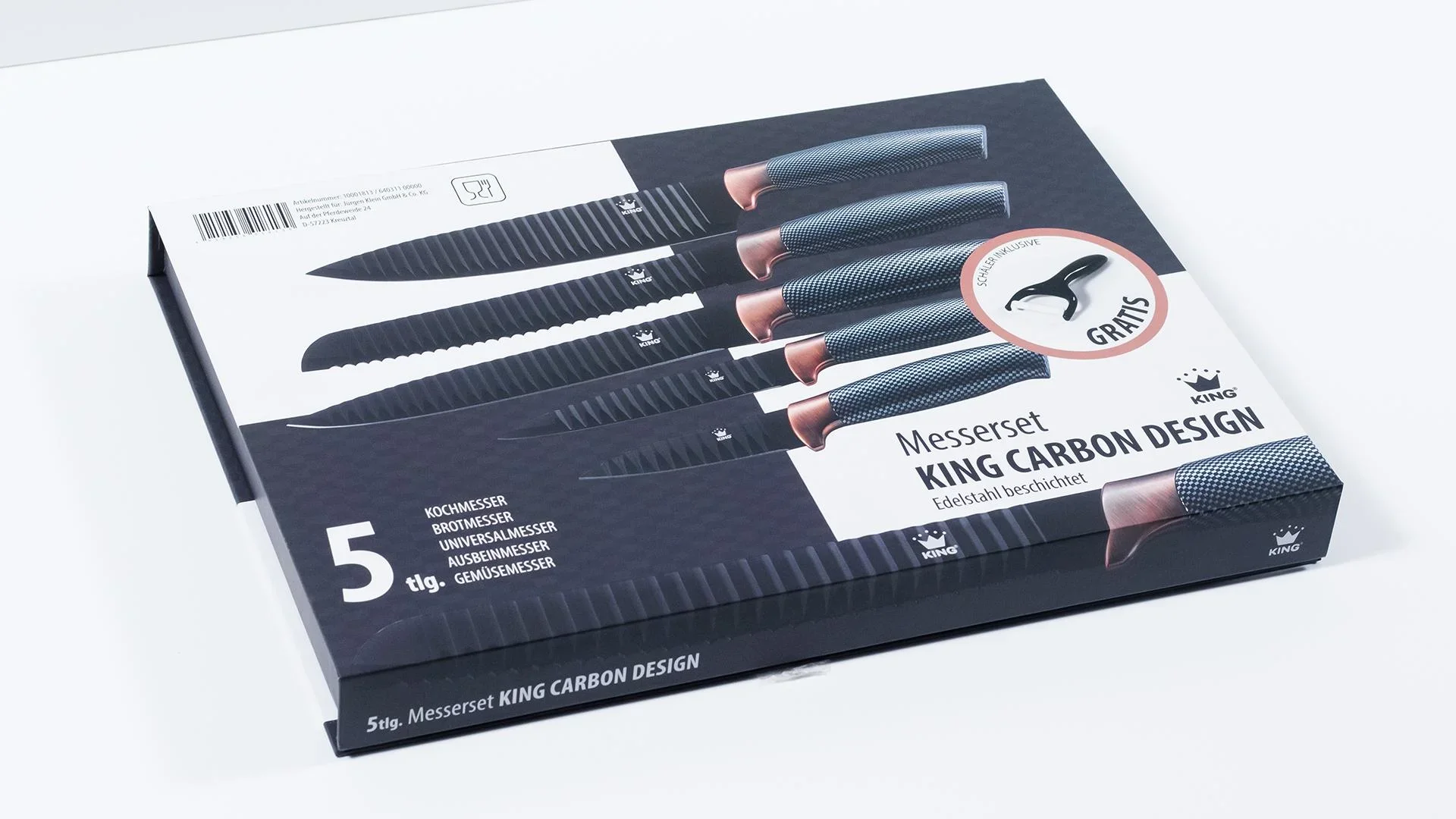 Messer-Set Carbon mit Sparschäler, 6-teilig - 9