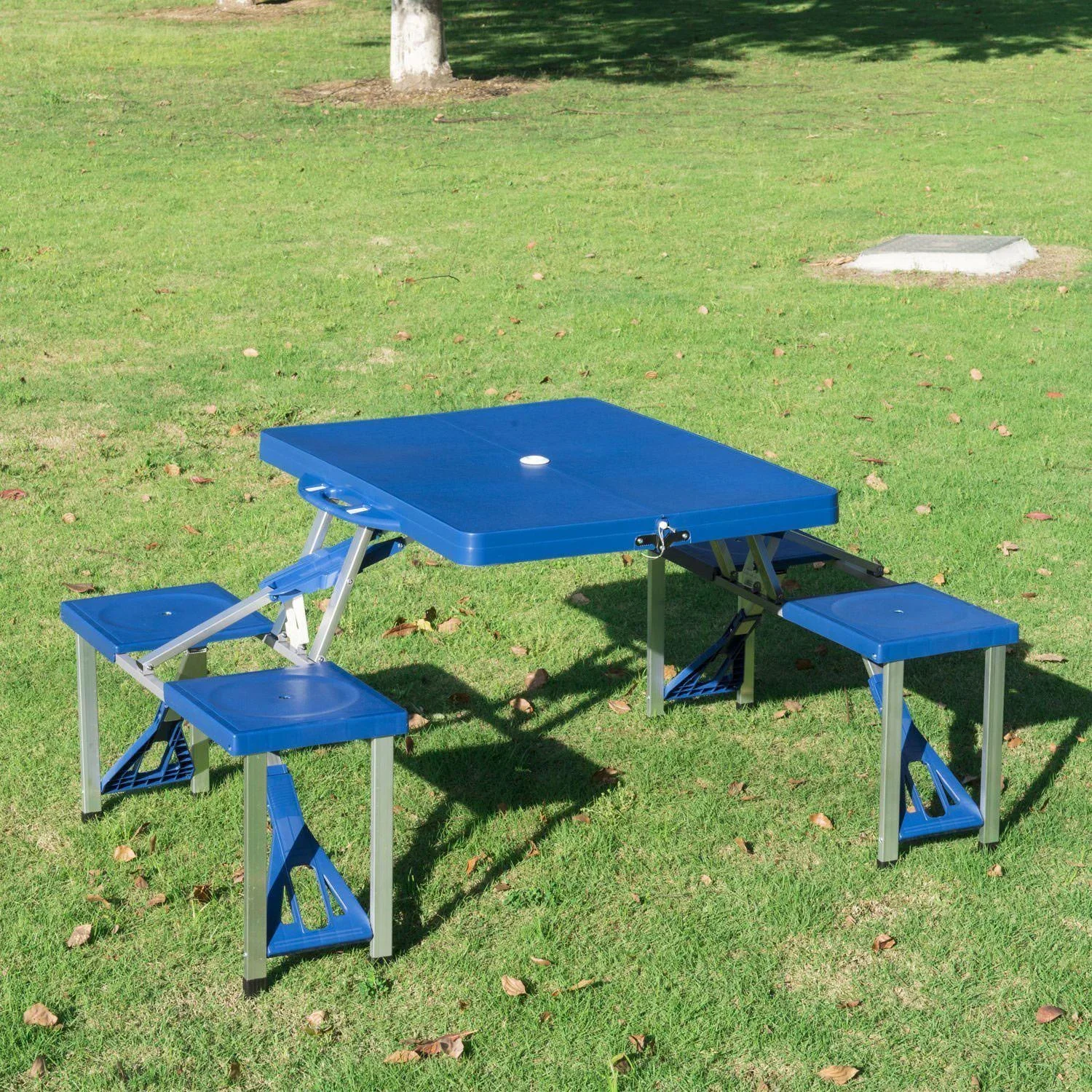 Alu Campingtisch Picknick 4-Sitzer klappbar Blau - 4